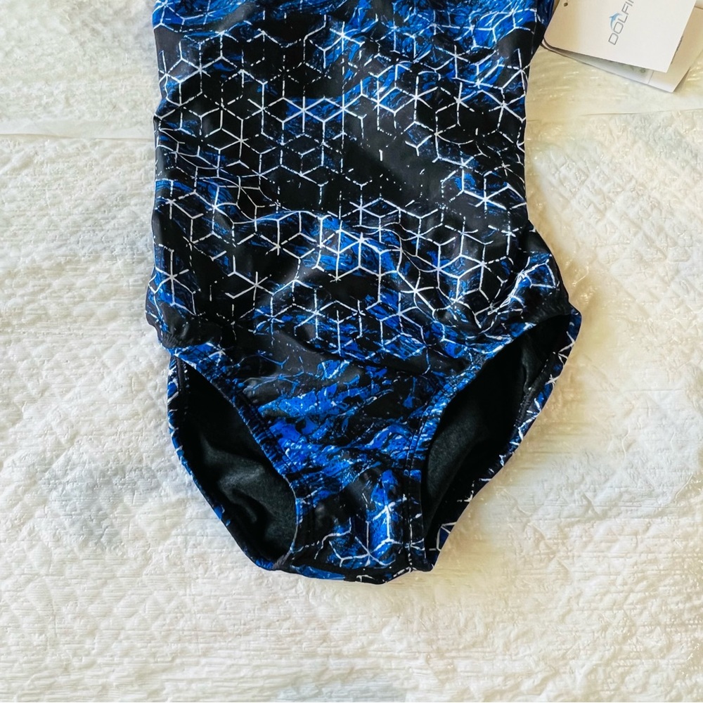 Dolfin women multi color competitive one piece swimwear recycled nylon Sz 28 - Picture 4 of 14
